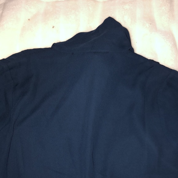 Navy blue front tie tunic - Picture 4 of 5